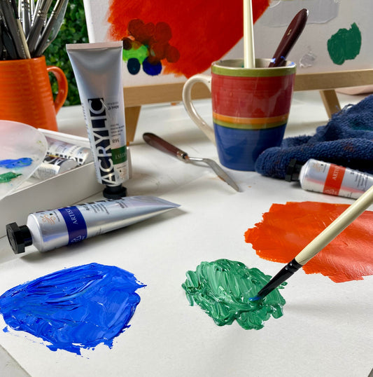 What supplies do you need to begin acrylic painting?