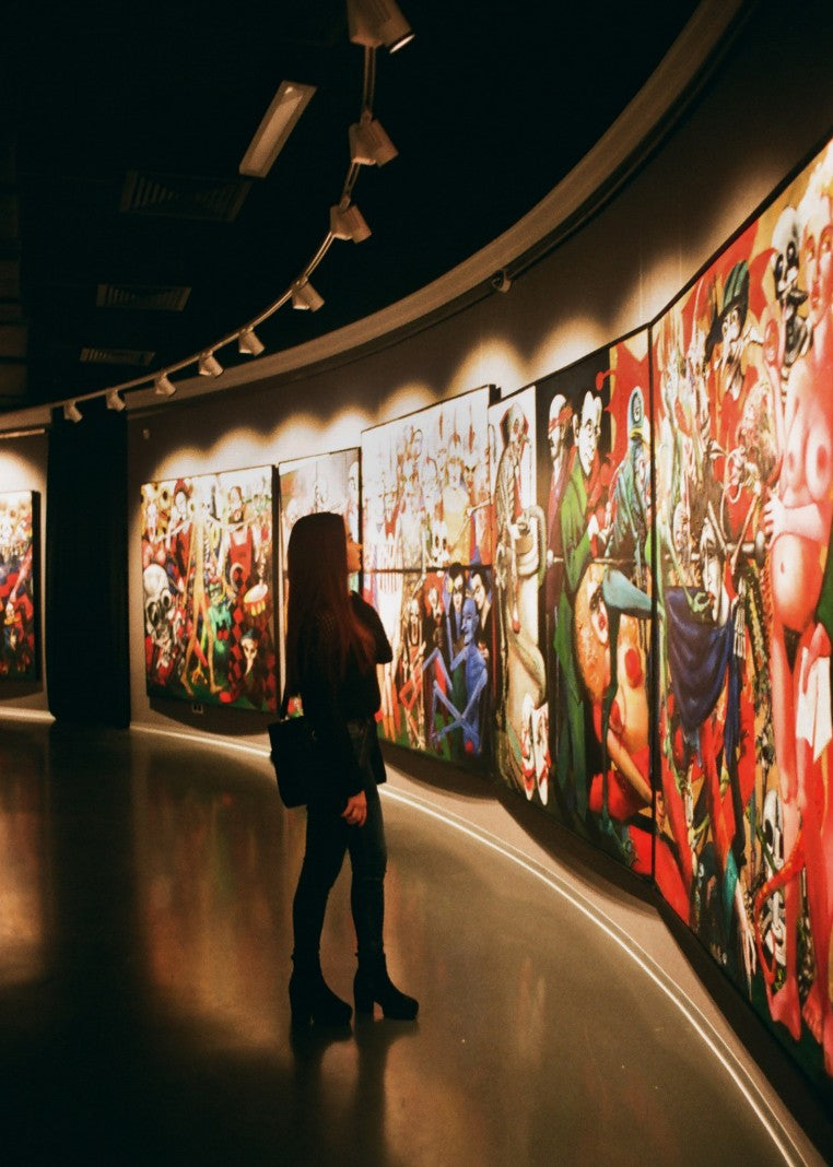 Artist in the gallery